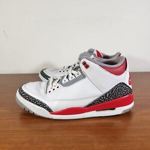 OG 2022 Nike Jordan Retro 3 White Fire Red Cement Size 13 DN3707-160 *FLAWS*