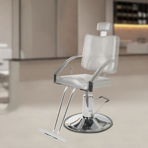 Adjustable Silver Salon Chair FOOTREST For Hydraulic Barber Chair Styling Shop
