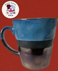 American Atelier Rustic Pottery Blue/Black/Metallic Mug Pre-Owned Great Cond.