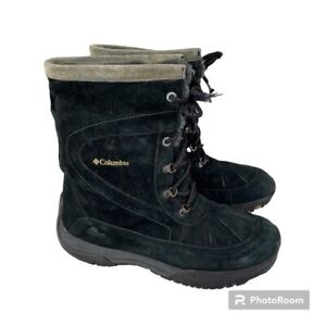 Columbia Womens Lavela Black Suede Winter Boots Size 9