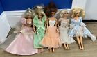 Lot Of 5 Vintage 1966 Mattel Barbie Dolls with Dresses Made In China Rapunzel