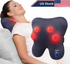 3D Back Massager Pillow with Heat Cordless Shiatsu Massager for Neck Back Relief