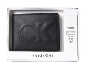 Calvin Klein Men's RFID Genuine Leather Slimfold Wallet Black