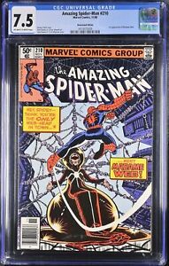 CGC 7.5 Amazing Spiderman 210 RARE Newsstand. First Appearance Of Madame Web HOT
