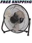 9 in High Velocity Floor Fan Wall Mount Black, New, Free Shipping