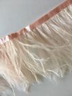 1 Yard Piccolo Ostrich Feather Fringe In Powder Pink, Millinery, Trim