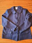 001 Bedford Fair Vintage Ladies Blazer Jacket Size 16 Navy Blue 5 Buttons