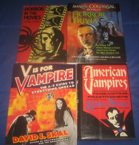 New ListingHORROR  BOOK LOT OF 4   -  VAMPIRES , HORROR IN THE MOVIES , MORE ! AUCTION
