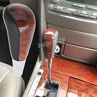For Toyota Lexus Leather Walnut Wood Gear Shift Knob Stick Shifter Lever Black (For: Toyota)