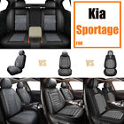 Black&Gray Car 2/5Seat Covers Cushion Pad For Kia Sportage 2009-2024 PU Leather (For: 2023 Kia Sportage)