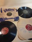 78rpm Records Lot 4 Varsity Columbia Blues Rag Shellac 10”