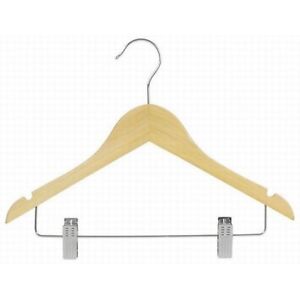 Juniors Natural Wooden Combination Hanger - 14