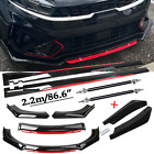 For Kia Forte Front Bumper Lip Spoiler Splitter Diffuser Gloss Black Red (For: 2023 Kia Rio)