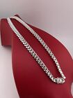 New925 sterling silver cuban link chain Necklace 22” Inch 10MM (136.8 Grams)
