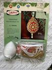 LeeWards VELVET PEAR Vtg Pinning Sequin Bead Christmas Ornament Kit 1973 MCM NOS