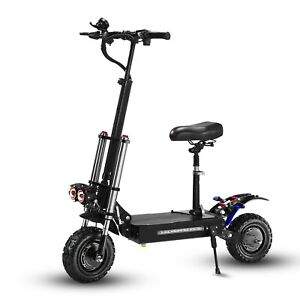 2023 11in Folding Dual Motor 6000W Adult Electric Scooter Off Road Tire commute