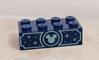 New LEGO Mickey Mouse Chrome Blue Logo Brick Mouse Ears Stand Dark Blue DISNEY