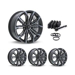 Set of 4 RTX 082436 Black Alloy Wheel Rims Kit for 15-24 Ford 18Inch x8 +40 63.4 (For: 2022 Ford Maverick)