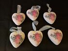 Anniversary Wedding Decor, 6 Pink/Roses, Heart Shaped Decorations