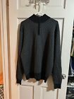 Mens 1/4 Zip Pull Over Long Sleeve Sweater Prada Linea Rossa Size Large