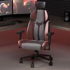 Gaming Chair for Adult Video Game Chair with PU Leather Adjustable Height Red