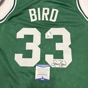 Larry Bird Signed Autographed Jersey Beckett Authentic Boston Celtics HOF