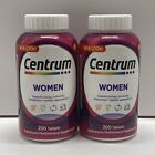 Centrum Multivitamin/Multimineral Supplement for Women 200 Count Each Lot of 2