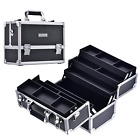 Professional Makeup Train Case Extra Large Cosmetic Organizer Box 6 Trays
