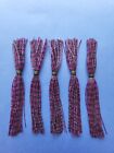 5 silicone Skirt Purple Fish Scale  5-A261 Lure Spinnerbait Buzz jig Bass Tackle