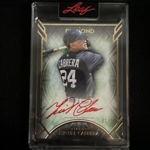 2021 Topps Diamond Icons #07/25 Miguel Cabrera Auto Red Ink SP Detroit Tigers