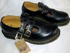 Dr Martens 2 Buckle Mary Jane Black Smooth Leather Oxford Shoes Womens Size 10