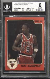 1986 Star Michael Jordan Rookie #3 1984 Olympian RC BGS 6