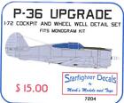 Starfighter Models 1/72 CURTISS P-36 HAWK Resin Upgrade Set