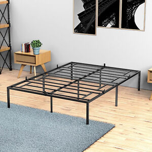 Metal Platform Bed Frame Twin/Full/Queen/King Size Heavy Duty No Spring Box 14