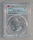 2021-S $1 Morgan Silver Dollar First Day PCGS MS70