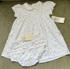 NWT Baby Girl’s RALPH LAUREN Ruffled Bloomers & Dress Set Cotton 6-9 Months