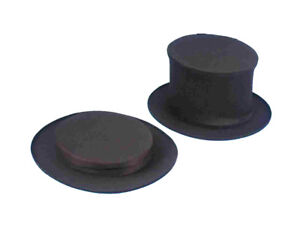 Top Hat Child Collapsible Black Deluxe Ringmaster Magician Rubies