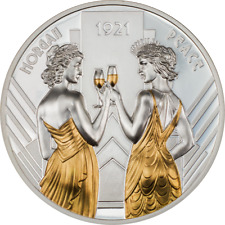 2021 Cook Islands Morgan & Peace w/ Selective Gilding 1oz .999 Silver Proof Coin
