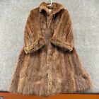 VINTAGE Mink Fur Coat Womens Large? Brown Long Eatons Salon Canada Genuine 50s