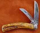 Vintage Antique Folding Pocket Knife Sheffield Saynor STAG 1895-1914 Dublin RARE