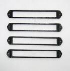 4 Antique Cast Iron File Drawer Label Holders 5 1/2