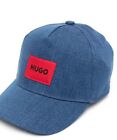 Hugo Boss Kids Cap Sun Hat Denim Blue With Red Logo Patch Size 58