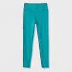 Girls Fashion Leggings - All in Motion Turquoise Green Size Small 6-6X