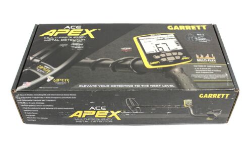Garrett APEX Multi-Frequency Metal Detector, Headphones Pro-Pointer AT - New!