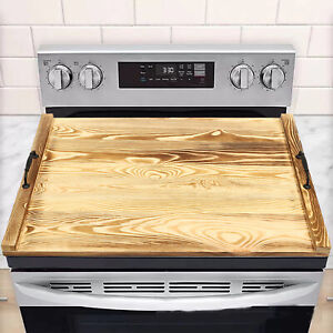 Noodle Board Stove Cover Pine Wood Stove Top Cover fit: Electric Stove Gas Stove