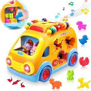 New ListingCrawling Toys for 1 Year Old Boys Girls Musical Learning Infant Bus Animal Sound