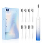 Sonic Electric Toothbrush Gradient Color Deep Plaque Cleaning 8 Brush Heads
