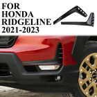 2Pcs Carbon Fiber Front Fog Light Lamp Trim Cover For Honda Ridgeline 2021-2023