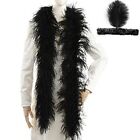 Ostrich Feather Boas – 2yards 3ply Long Boas for Party, DIY 3Ply Black