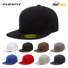 Original Flexfit Flatbill Hat Premium 6210 Fitted Baseball Cap 210 Flat Bill